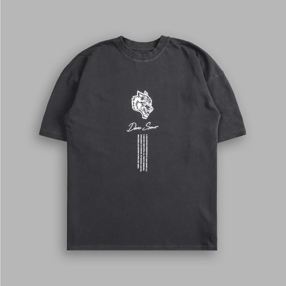 Darc Sports - Soul Of Iron "Premium" Oversized Tee in Wolf Gray Talla Size Med